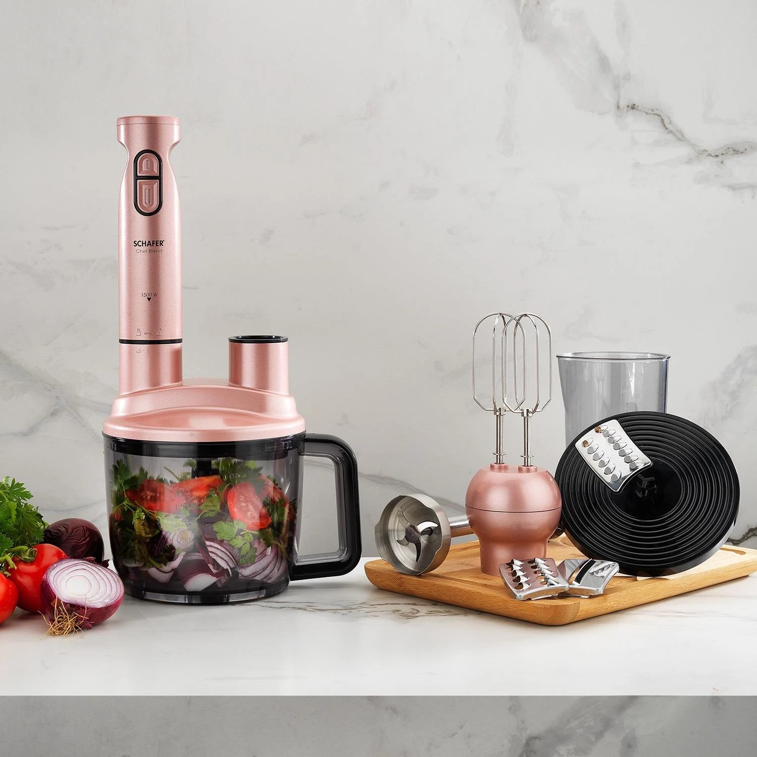 SCHAFER CHEF BLEND MEGA BLENDER SET-ROSEGOLD