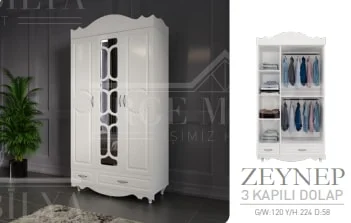 ARGE MOBİLYA ZEYNEP 3 KAPILI DOLAP