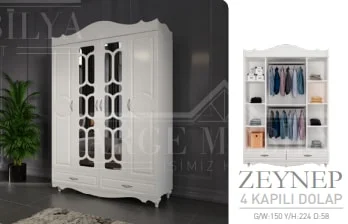 ARGE MOBİLYA ZEYNEP 4 KAPILI DOLAP