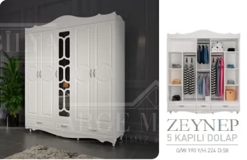 ARGE MOBİLYA ZEYNEP5 KAPILI DOLAP