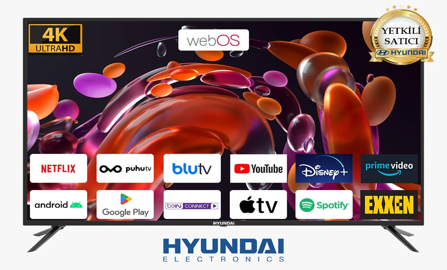 Hyundai 65hyn3205 65'' 165 cm Ekran WEBOS 4K Ultra HD Uydu Alıcılı Wifi Smart D-Led TV