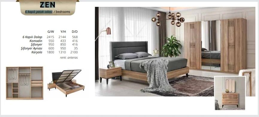 ZEN 6 kapılı yatak odası takımı