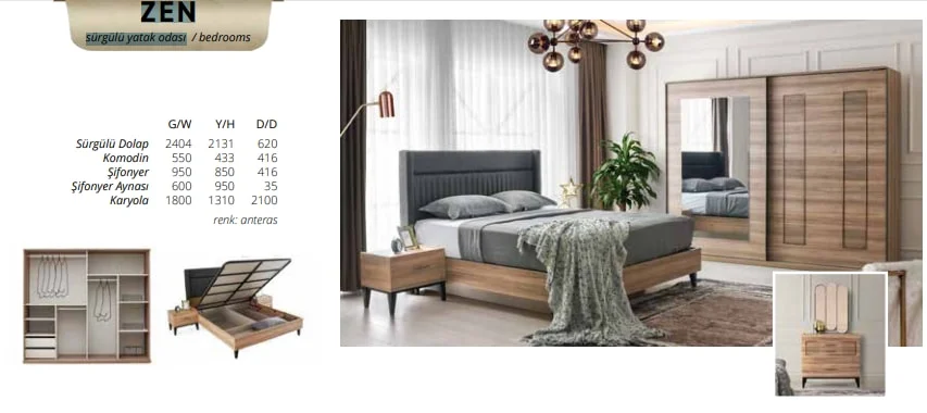 ZEN sürgülü yatak odası takımı