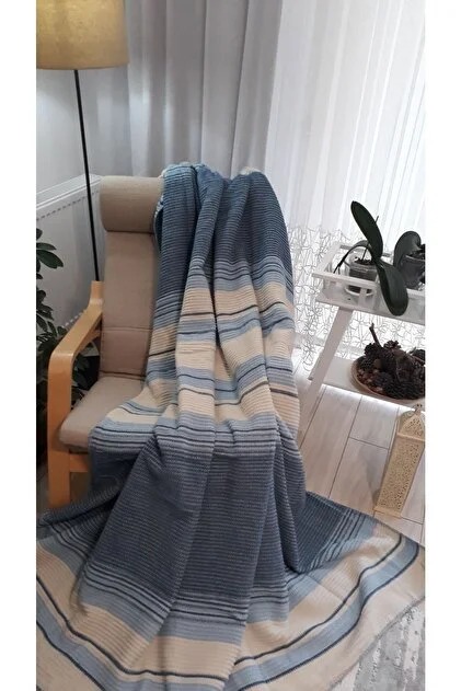 HOMELİUM 4 MEVSİM 180*220 PAMUKLU ÖRGÜLÜ BATTANİYE ÇİFT