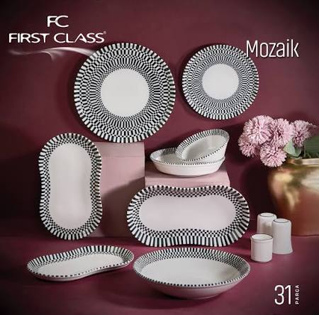 FIRST CLASS 31PRC BONE YEMEK TAKIMI MOZAIK