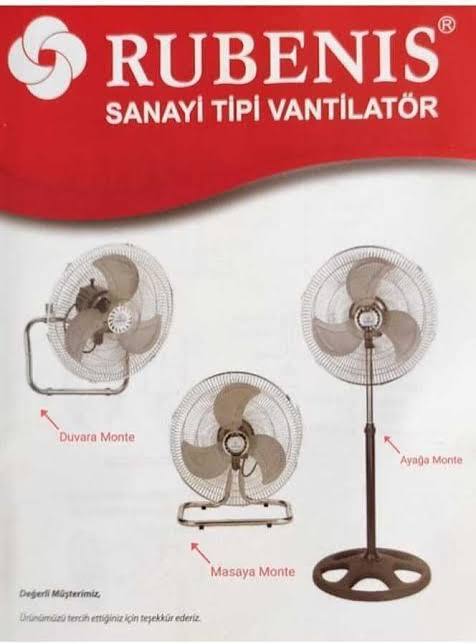 RUBENIS RBS20 SANAYI TIPI VANTILATOR