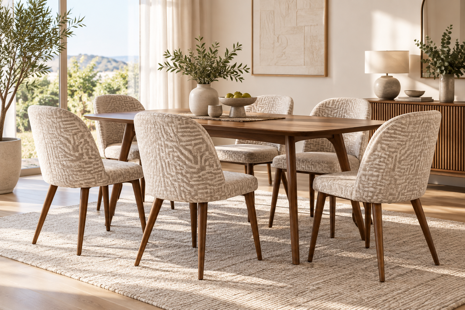 MODERN JAKARLI SANDALYE 6 LI TAKIM