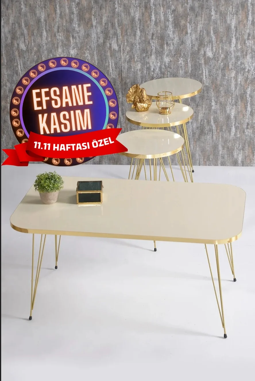 ALATAŞ +31 GOLD SEHPA VE ORTA MASA