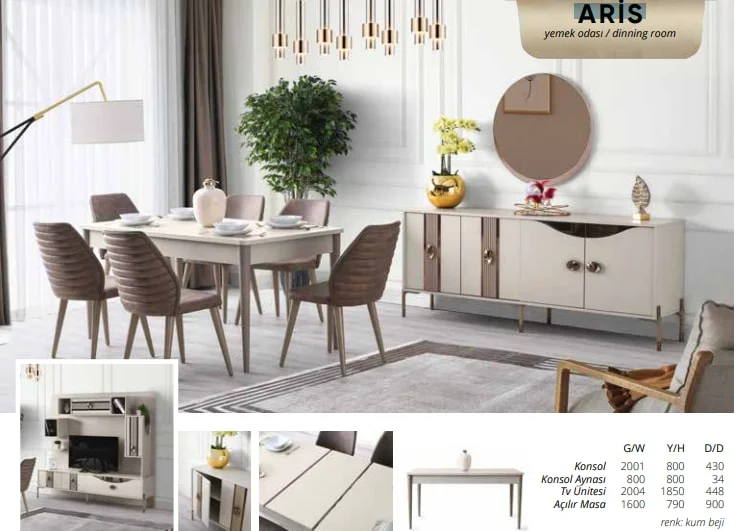 ARİS yemek odası takımı