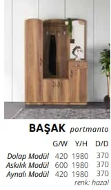 BAŞAK kahverengi portmanto