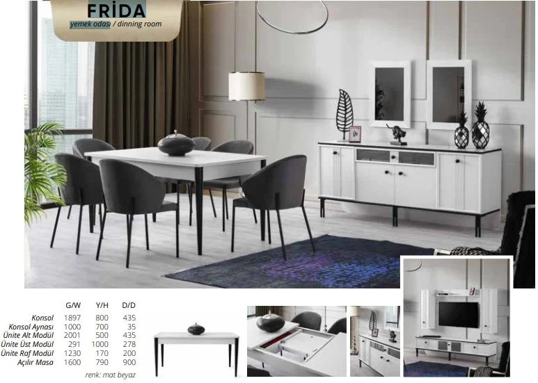 FRİDA yemek odası takımı