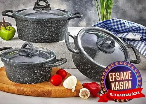 FİRST CLASS 3LÜ DÖKÜM DERİN TENCERE SETİ