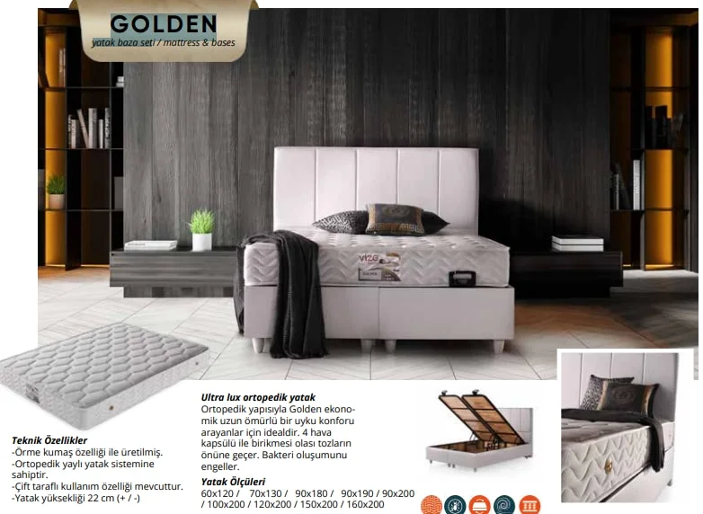 GOLDEN yatak baza set