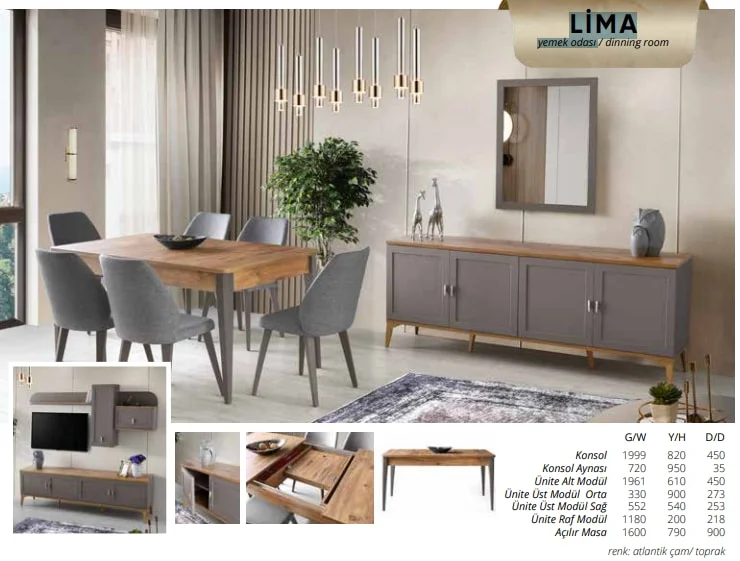 LİMA yemek odası takımı