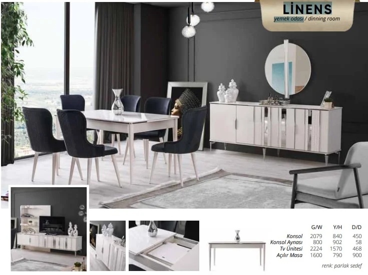 LİNENS yemek odası takımı