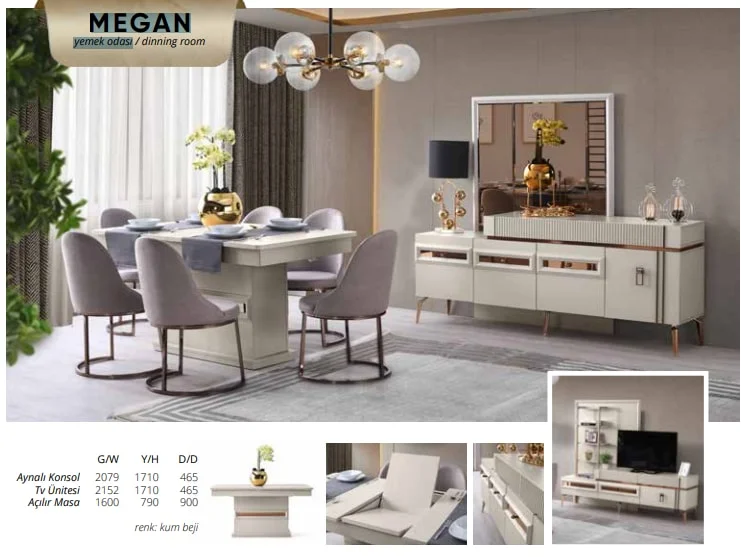 MEGAN yemek odası takımı