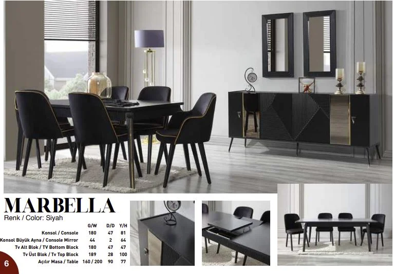 Marcabella Marbella Yemek Odası Takımı