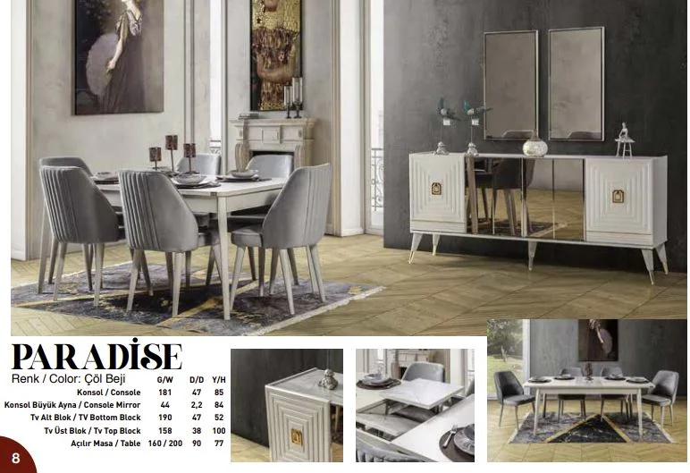 Marcabella Paradise Yemek Odası Takımı