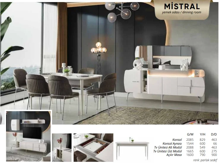 MİSTRAL yemek odası takımı
