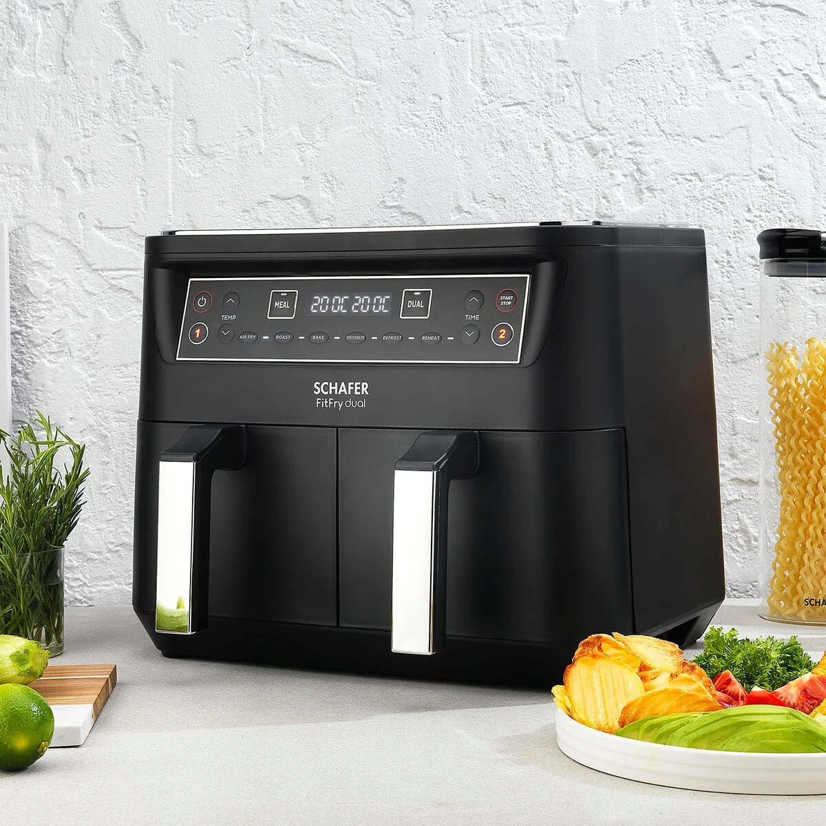 SCHAFER FİTFRY DUAL DİJİTAL AİRFRYER FRİTÖZ