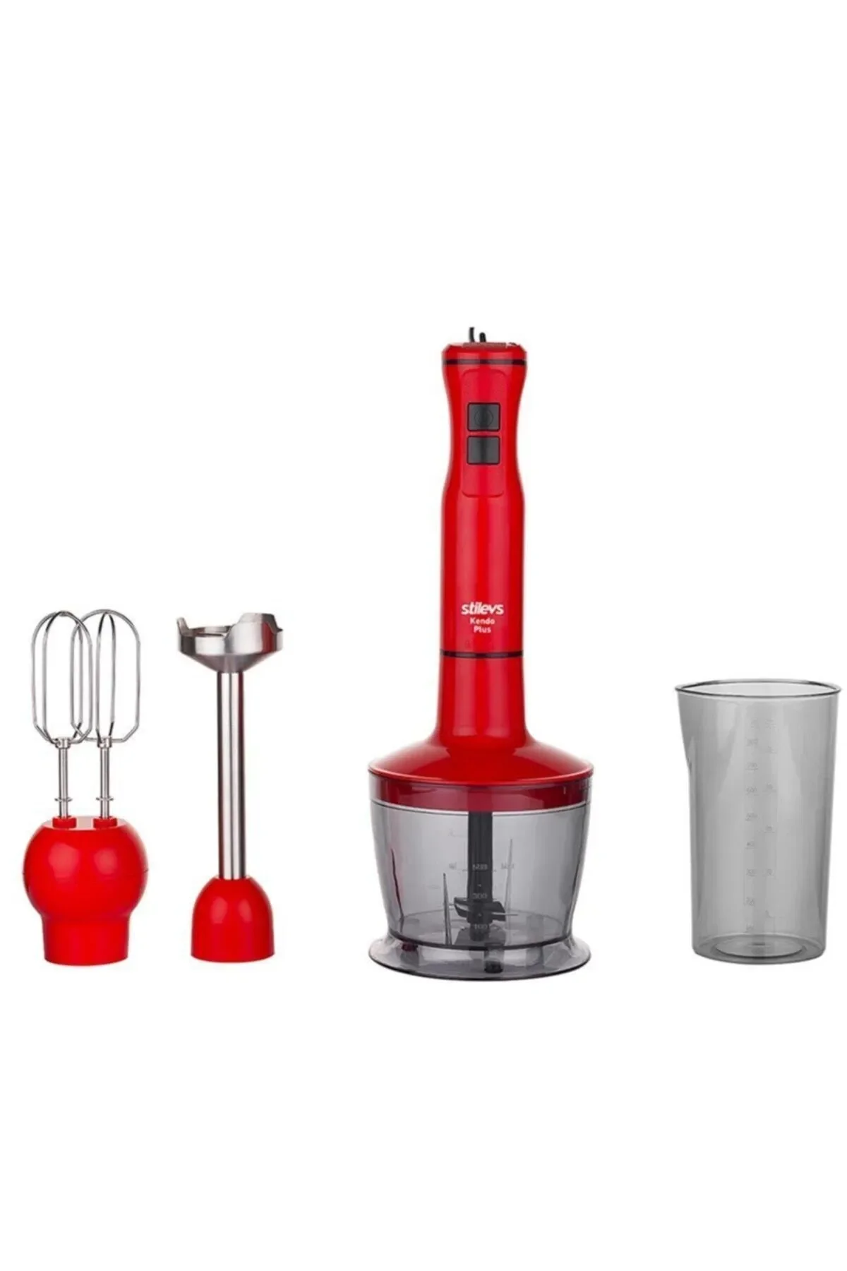 Stilevs Kendo Plus El Blender Seti - Kırmızı
