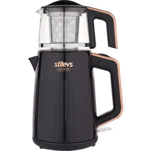Stilevs Çays Cm-37 Cam Çay Makinesi Siyah