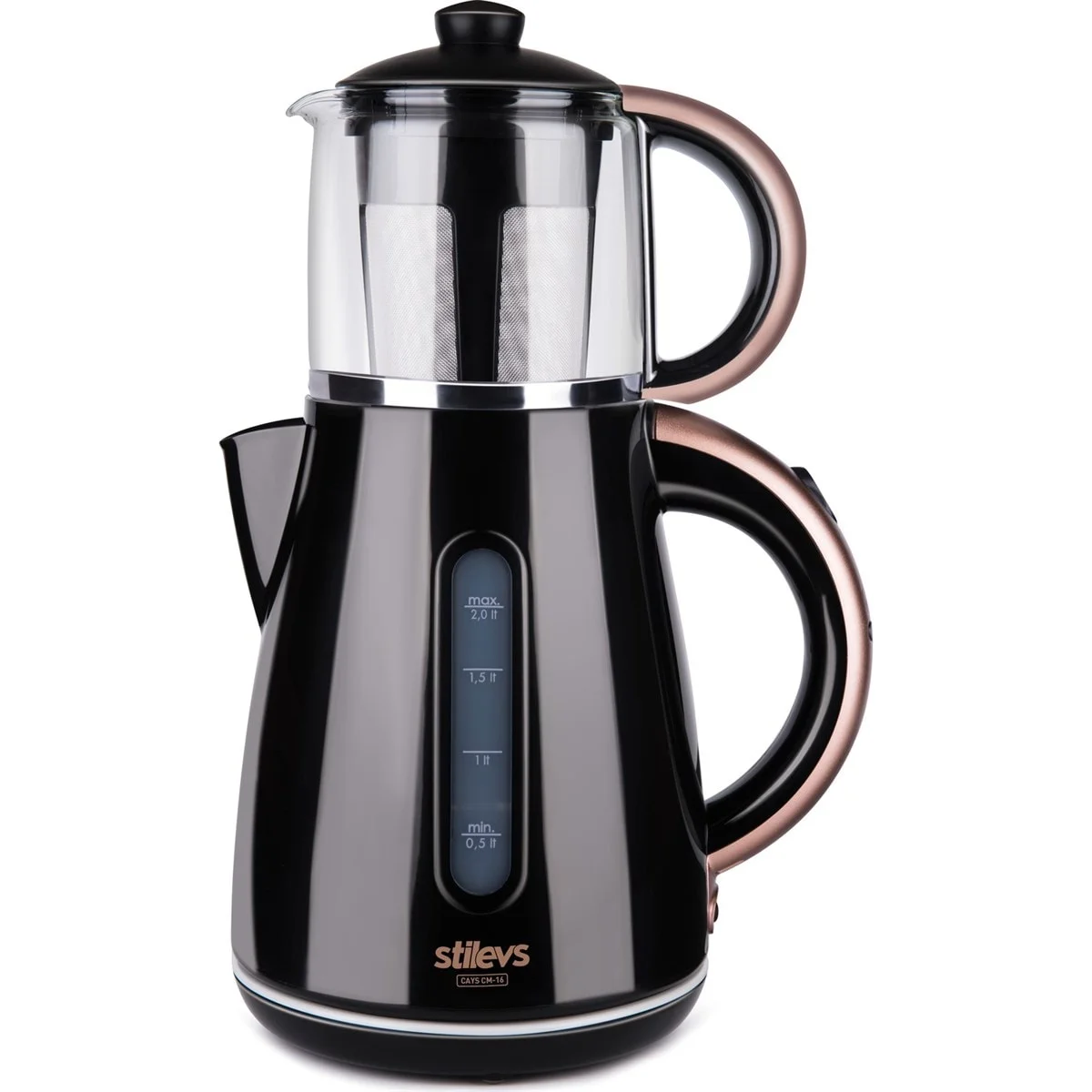 Stilevs Çays Çay Makinesi CM-16 - Siyah&Bakır