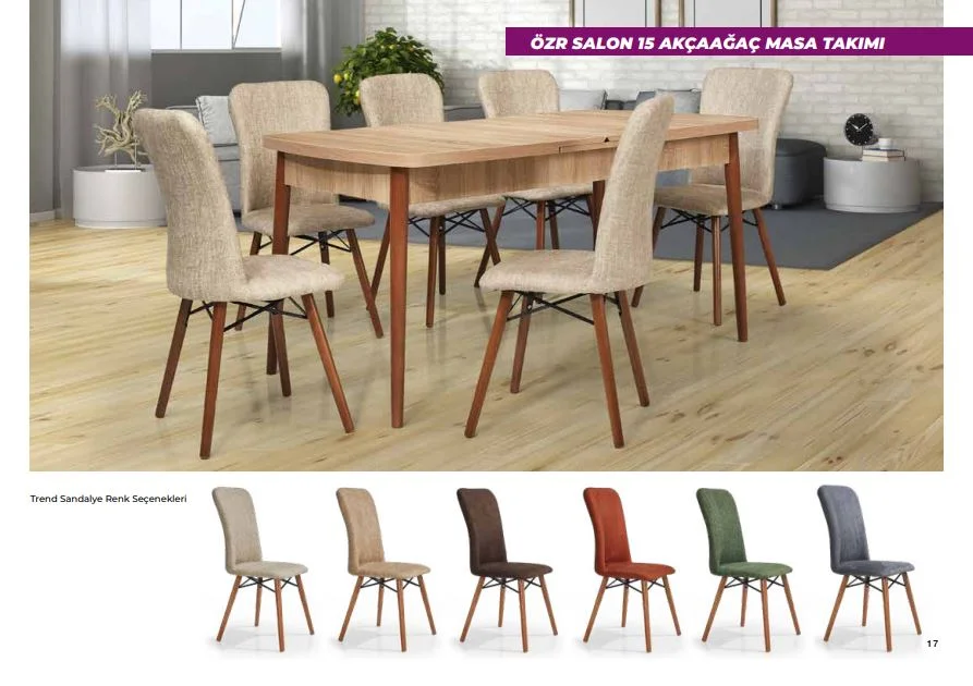 Özer ÖzrSalon15 Akçaağaç masa takımı