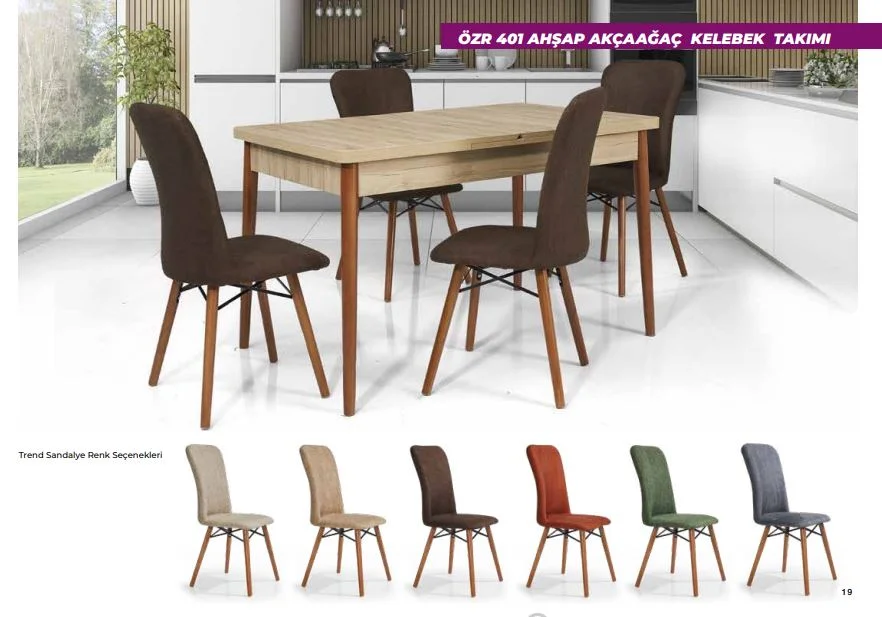 Özer özr401 Ahşap akçaağaç kelebek takımı